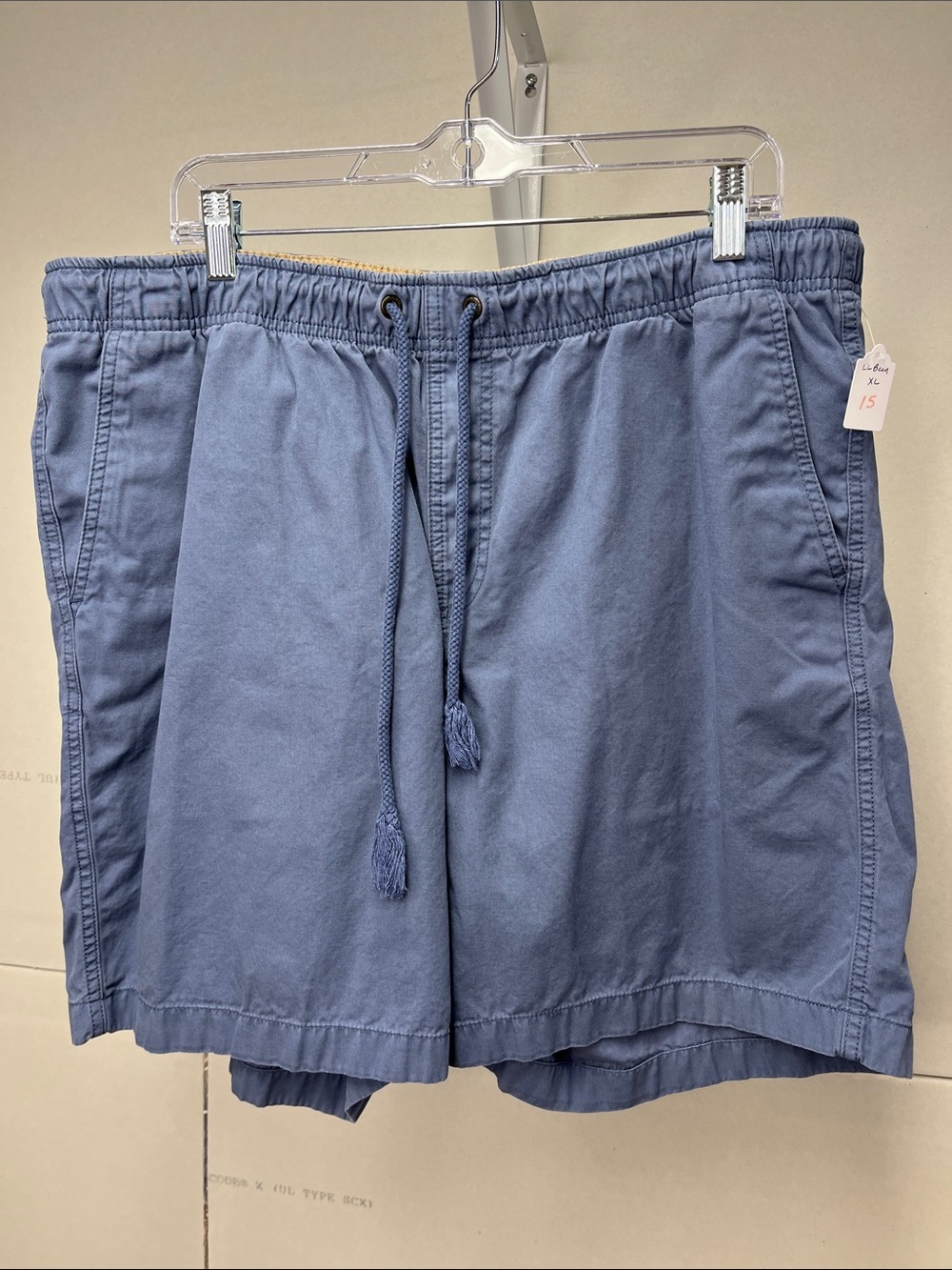 L.L. Bean Men's Light Blue Drawstring Athletic Shorts